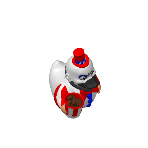 Clown Faced Roadside Rogue Dash Duck (3D render, made to order)