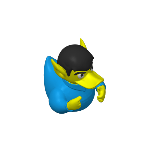 Pointy Eared Logical Officer Dash Duck (3D render, made to order)