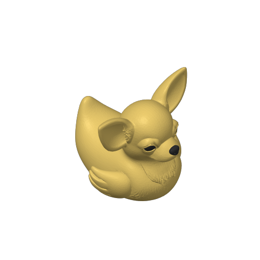 Tiny Trembling Pup Dash Duck (Version 2) (3D render, made to order)