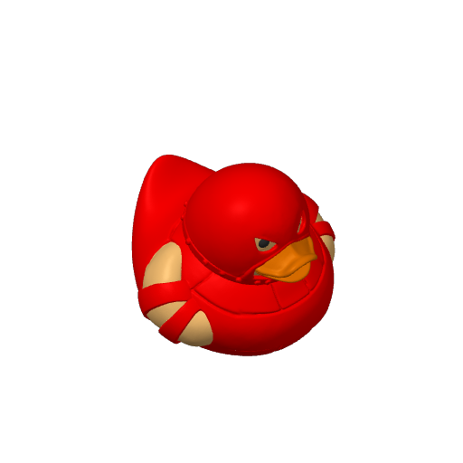 Unstoppable Helmeted Brute Dash Duck (3D render, made to order)