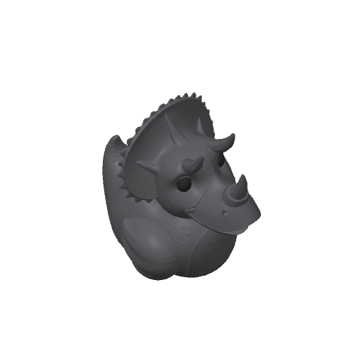 Three Horned Dino Tank Dash Duck (Version 2) (3D render, made to order)