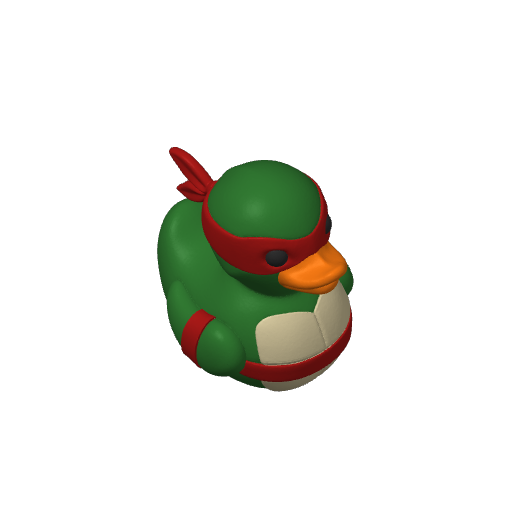 Masked Ninja Turtle Dash Duck (3D render, made to order)