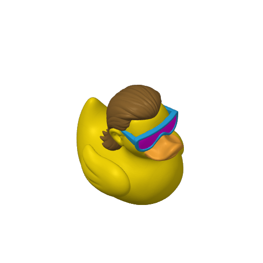 Business In Front Party Behind Dash Duck (3D render, made to order)