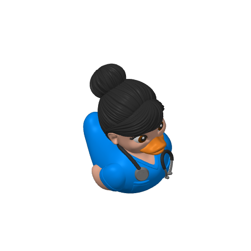 Stethoscope Wearing Nurse Lady Dash Duck (3D render, made to order)
