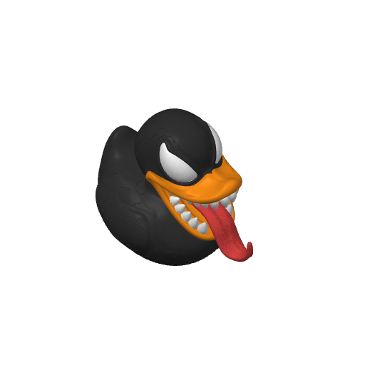 Black Goo Fanged Antihero Dash Duck (3D render, made to order)