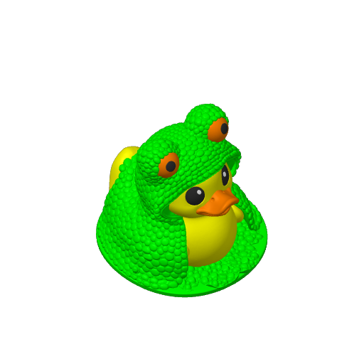 Green Pond Hopping Dash Duck (3D render, made to order)