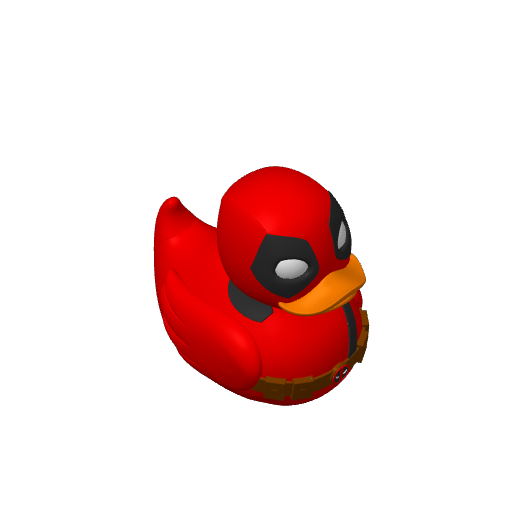Red Masked Merc With Mouth Dash Duck (3D render, made to order)