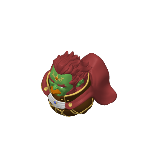 Dark Desert Warlord Waddle Stance Dash Duck (3D render, made to order)