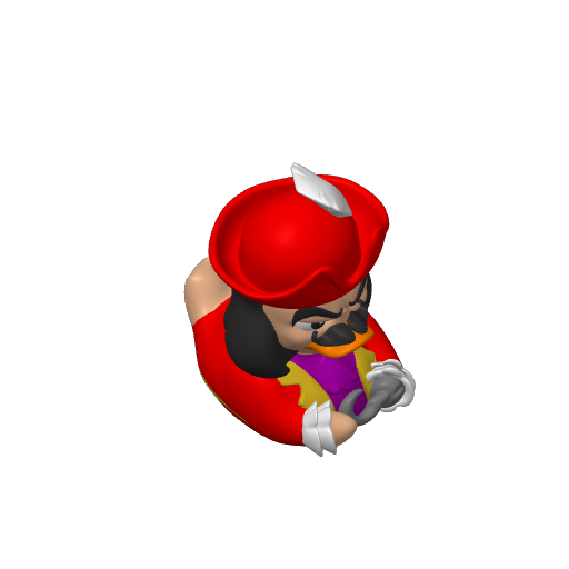Hook Handed Pirate Captain Dash Duck (3D render, made to order)