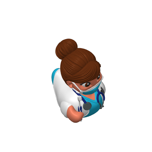 Tooth Caring Doctor Lady Dash Duck (3D render, made to order)