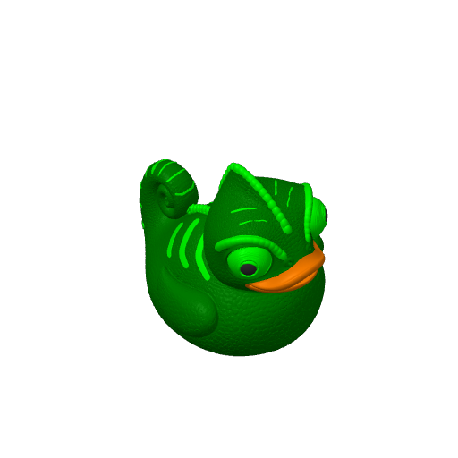 Color Shifting Curly Tail Lizard Dash Duck (3D render, made to order)