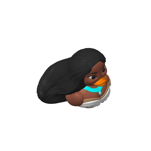 Nature Loving Native Princess Dash Duck (3D render, made to order)