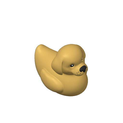Floppy Eared Lab Pup Dash Duck (3D render, made to order)