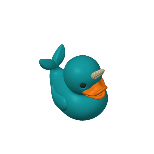 Unicorn Of The Sea Dash Duck (3D render, made to order)
