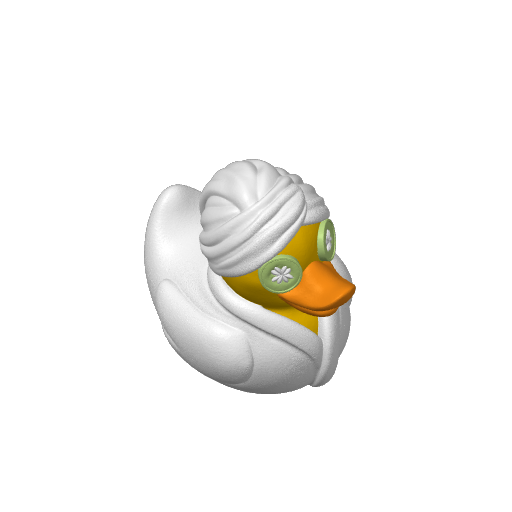 Cucumber Eye Spa Day Dash Duck (3D render, made to order)