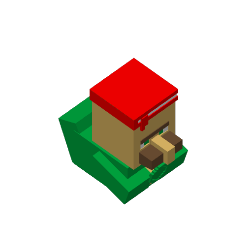Big Nosed Blocky Trader Dash Duck (3D render, made to order)