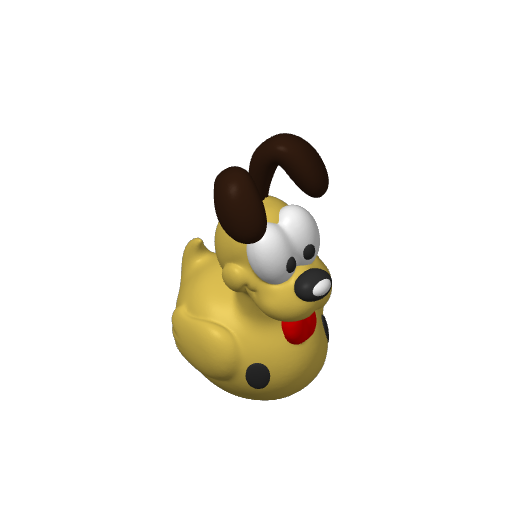 Floppy Eared Goofy Yellow Dog Dash Duck (3D render, made to order)