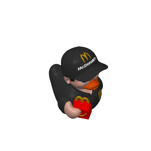 Burger Chain Employee Guy Dash Duck (3D render, made to order)