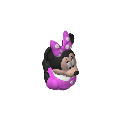 Bow Wearing Classic Mouse Dash Duck (Version 3) (3D render, made to order)