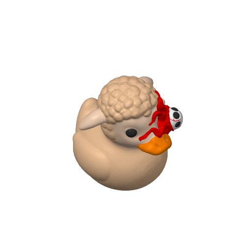 Extra Terrestrial Sheep Dash Duck (3D render, made to order)