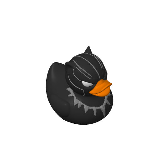 Metal Suited Warrior King Dash Duck (3D render, made to order)