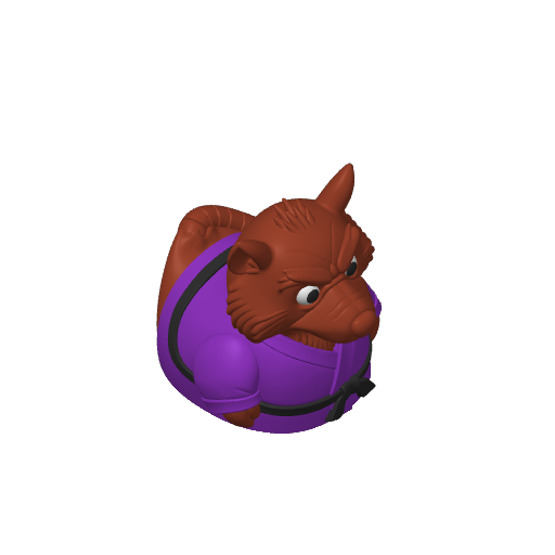 Robed Rat Sensei Dash Duck (3D render, made to order)