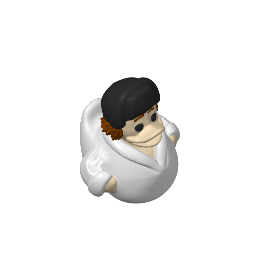 Bathrobe Wearing Holiday Relative Dash Duck (3D render, made to order)