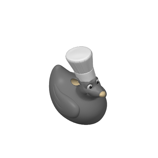 Chef Hat Rat Cook Dash Duck (3D render, made to order)