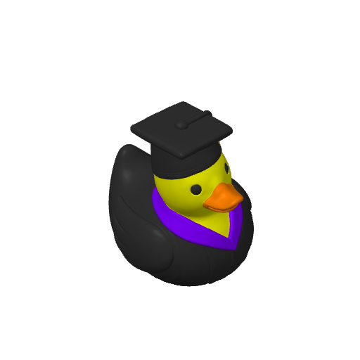 Cap And Gown Graduate Dash Duck (3D render, made to order)