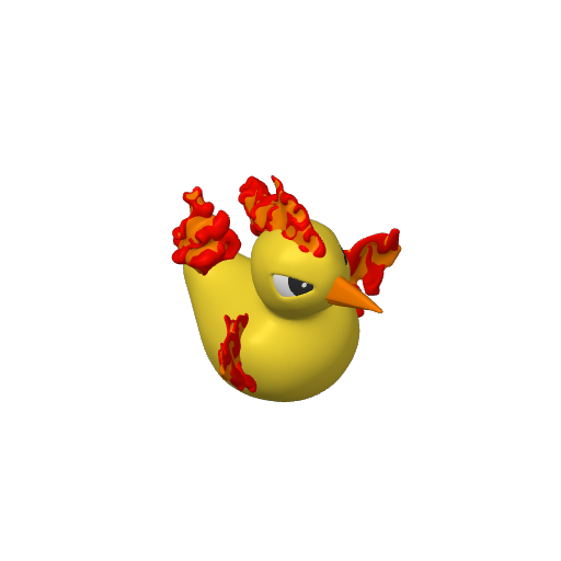 Legendary Fire Bird Dash Duck (3D render, made to order)