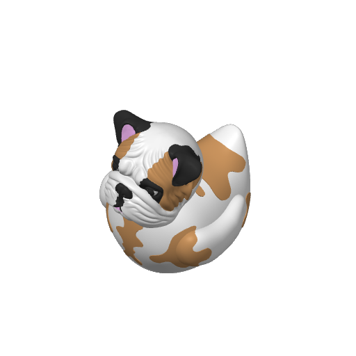 Wrinkled Jowl Bulldog Dash Duck (3D render, made to order)