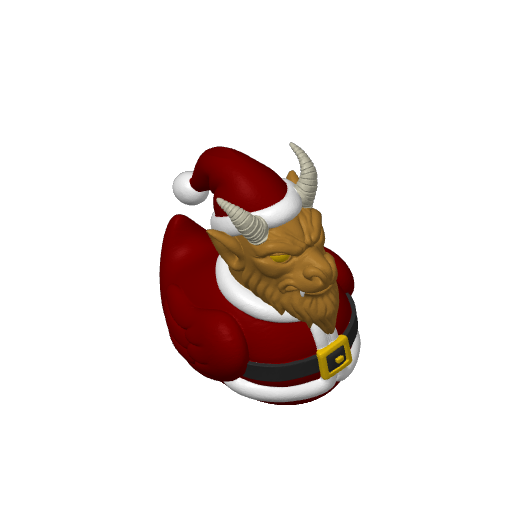 Horned Holiday Punisher Dash Duck (3D render, made to order)
