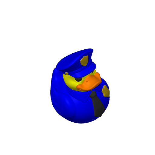 Badge Wearing Law Enforcer Dash Duck (3D render, made to order)