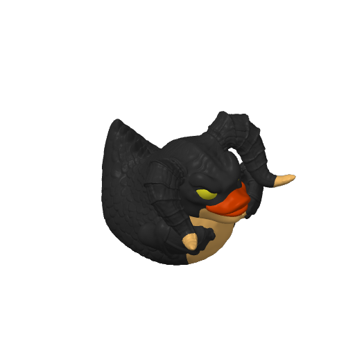 Horned Wasteland Reptile Dash Duck (3D render, made to order)