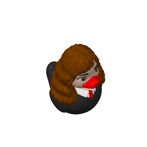 Bushy Haired Bright Witch Dash Duck (3D render, made to order)