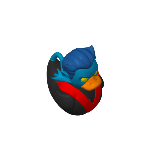Teleporting Blue Mutant Dash Duck (3D render, made to order)
