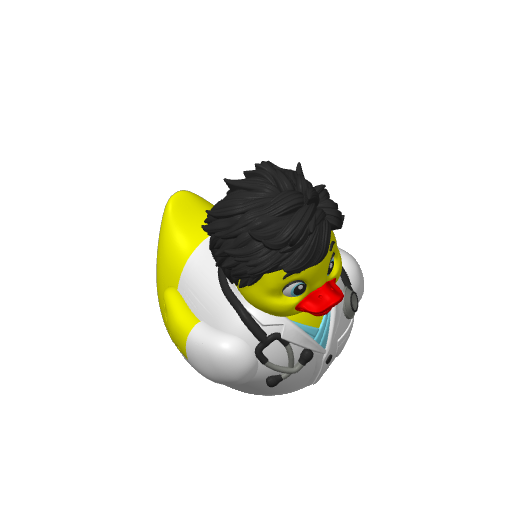 Clipboard Carrying Clinic Doctor Dash Duck (3D render, made to order)