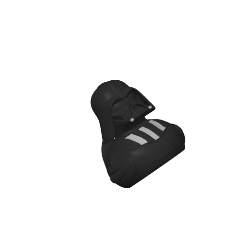 Dark Cape Heavy Breathing Villain Dash Duck (3D render, made to order)