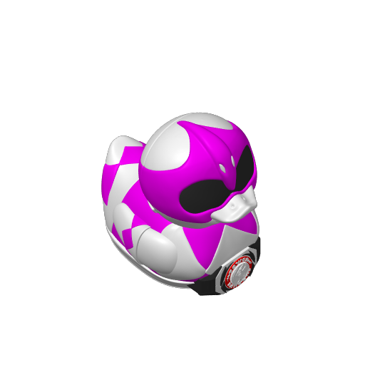 Pink Helmeted Teen Hero Dash Duck (3D render, made to order)