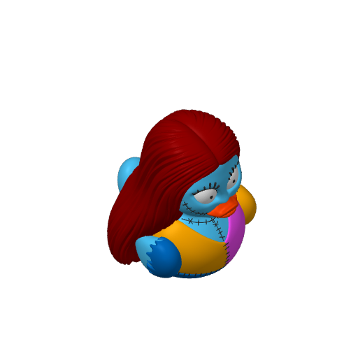 Stitched Ragdoll Girl Dash Duck (3D render, made to order)
