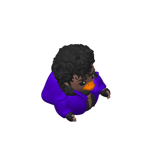 Purple Suited Funk Icon Dash Duck (3D render, made to order)