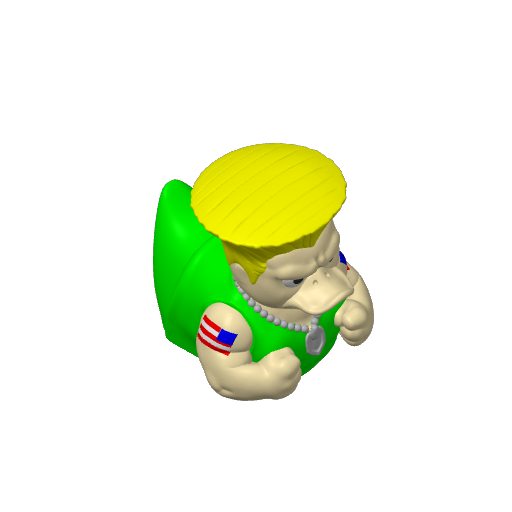 Flat Top Military Fighter Dash Duck (3D render, made to order)