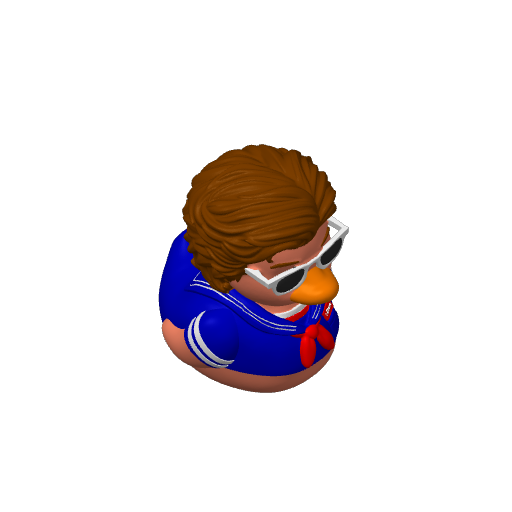 Feathered Hair Babysitter Dash Duck (3D render, made to order)