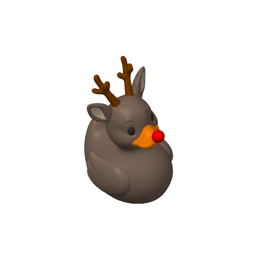 Red Nosed Reindeer Dash Duck (3D render, made to order)
