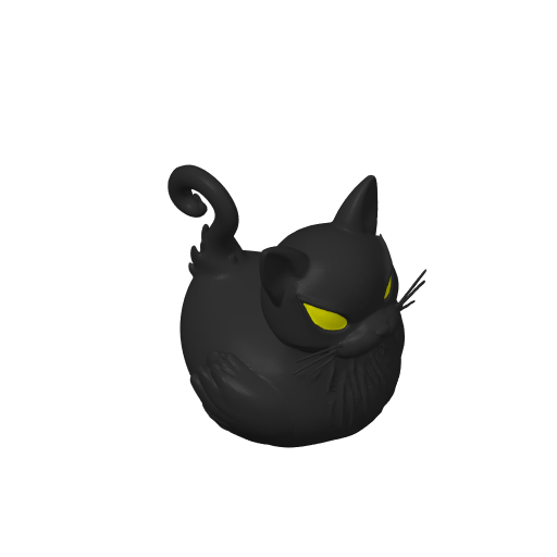 Sleek Midnight Feline Dash Duck (3D render, made to order)