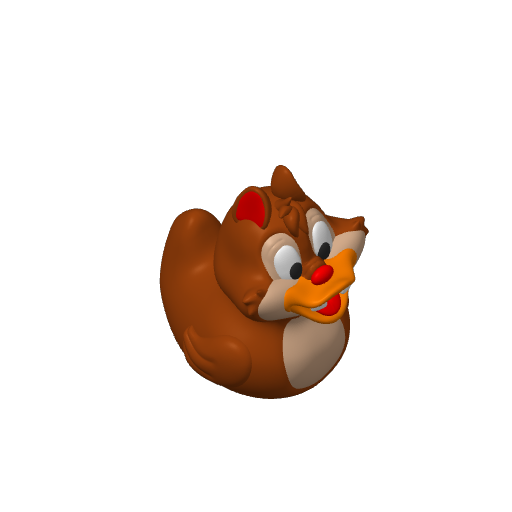 Red Nosed Chipmunk Rescuer Dash Duck (3D render, made to order)