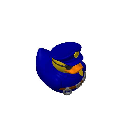 Badge Wearing Patrol Officer Dash Duck (3D render, made to order)