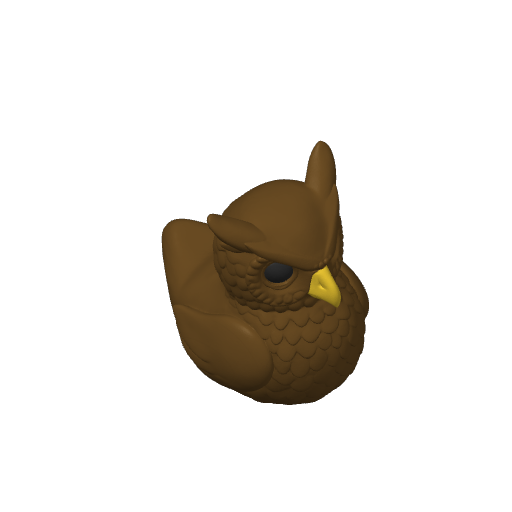 Tufted Night Hunter Dash Duck (3D render, made to order)