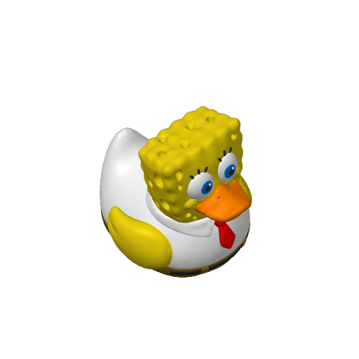 Yellow Porous Fry Cook Dash Duck (3D render, made to order)