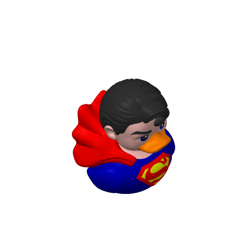 Cape Wearing Flying Hero Dash Duck (3D render, made to order)